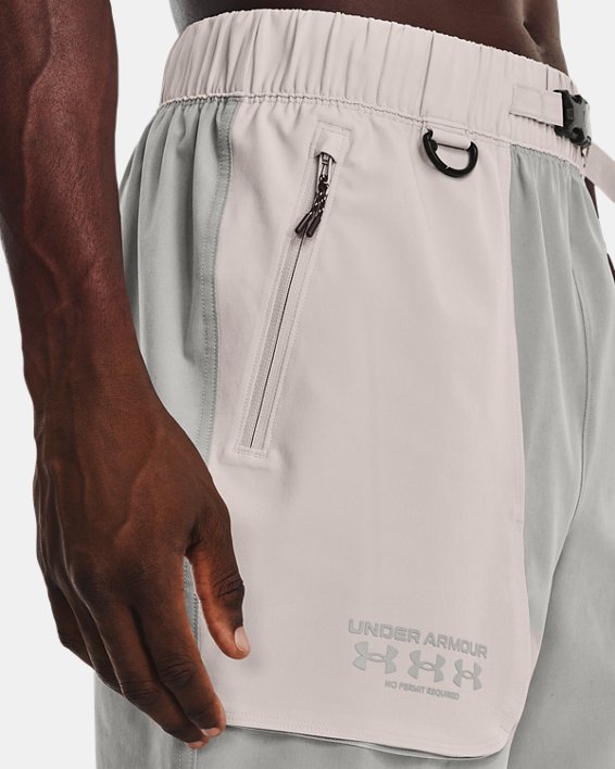 Men's UA Run Trail Shorts in Gray image number 3